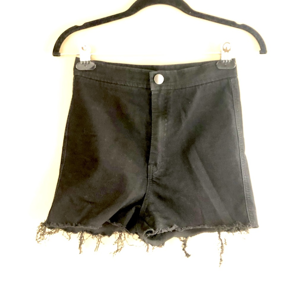 Black High Waisted Stretchy Shorts